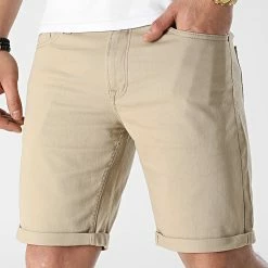 Le moins cher 🤩 Short Jean Rick Original Beige de Jack And Jones 🧨 -Jack And Jones Soldes jack and jones 301664 12201546 CROCKERY 20220218T153023 03