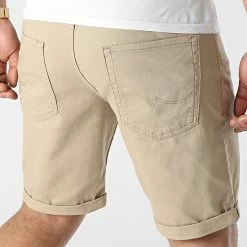 Le moins cher 🤩 Short Jean Rick Original Beige de Jack And Jones 🧨 -Jack And Jones Soldes jack and jones 301664 12201546 CROCKERY 20220218T153024 04