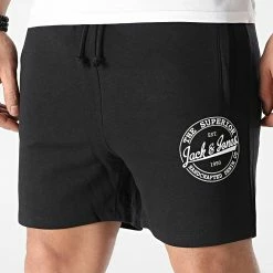 De gros 🧨 Short Jogging Brat Logo 12200061 Noir de Jack And Jones 🧨 -Jack And Jones Soldes jack and jones 301992 12200061 BLACK 20220217T122005 01