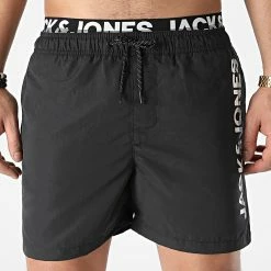 Top 10 😉 Short De Bain Crete Noir de Jack And Jones 🌟 -Jack And Jones Soldes jack and jones 302041 12203818 BLACK 20220217T154909 03