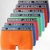 Meilleure affaire 🔔 Lot De 7 Boxers Weekday Orange Rose Vert de Jack And Jones ⌛