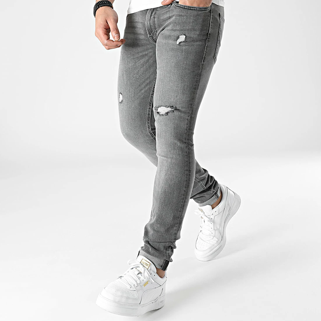 Meilleur prix 🔔 Jean Skinny Liam Original Gris de Jack And Jones ⭐ 3 Meilleur prix 🔔 Jean Skinny Liam Original Gris de Jack And Jones ⭐ – Image 3