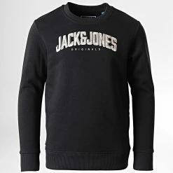 Coupon 😍 Sweat Crewneck Enfant Sprays Noir de Jack And Jones 😉