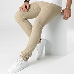 Meilleure vente 🌟 Pantalon Chino Glenn Original Beige de Jack And Jones 🔥 -Jack And Jones Soldes jack and jones 302400 12201536 CROCKERY 20220216T152955 03