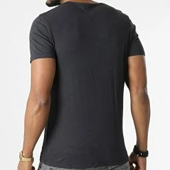 Top 10 🧨 Tee 👕 Shirt Split Neck Noir Chiné de Jack And Jones 💯 -Jack And Jones Soldes jack and jones 302989 12164972 BLACK 20220215T160354 04