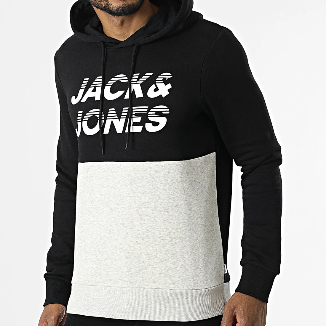 Bon marché 👏 Sweat Capuche Break Noir Gris Chiné de Jack And Jones 😉 1 Bon marché 👏 Sweat Capuche Break Noir Gris Chiné de Jack And Jones 😉