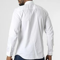 Le moins cher 😉 Chemise A Manches Longues Blacardiff Blanc de Jack And Jones 🤩 -Jack And Jones Soldes jack and jones 303022 12201905 WHITE 20220215T160218 04