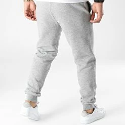 Le moins cher 🎁 Pantalon Jogging Gordon Logo Gris Chiné de Jack And Jones ✔️ -Jack And Jones Soldes jack and jones 303123 12205623 LIGHT GREY MELANGE 20220221T155617 04