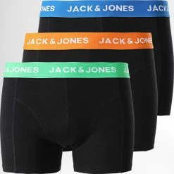 Offres ✨ Lot De 3 Boxers Ron Noir de Jack And Jones 🛒