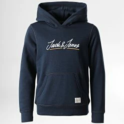 Grosses soldes 🌟 Sweat Capuche Enfant Ortons Upscale Bleu Marine de Jack And Jones 🎁