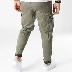 Grosses soldes 😍 Pantalon Cargo Slim Stace Dex Vert Kaki de Jack And Jones ✨ -Jack And Jones Soldes jack and jones 303215 12194246 DUSTY OLIVE 20220218T142215 04