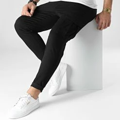Meilleur prix 🤩 Pantalon Cargo Slim Stace Dex Noir de Jack And Jones 🥰 -Jack And Jones Soldes jack and jones 303280 12194240 BLACK 20220221T152604 01