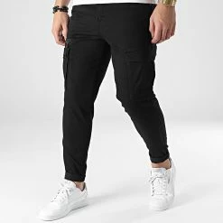 Meilleur prix 🤩 Pantalon Cargo Slim Stace Dex Noir de Jack And Jones 🥰