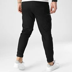 Meilleur prix 🤩 Pantalon Cargo Slim Stace Dex Noir de Jack And Jones 🥰 -Jack And Jones Soldes jack and jones 303280 12194240 BLACK 20220221T152608 04
