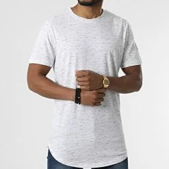 Grosses soldes 💯 Tee 👕 Shirt Oversize Noa Blanc Chiné de Jack And Jones 💯 -Jack And Jones Soldes jack and jones 303327 12185169 BRIGHT WHITE 20220217T160250 03