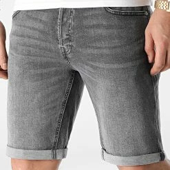 Budget ✔️ Short Jean Rick Original Gris Anthracite de Jack And Jones 😀