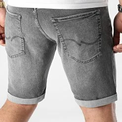 Budget ✔️ Short Jean Rick Original Gris Anthracite de Jack And Jones 😀 -Jack And Jones Soldes jack and jones 303342 12201714 GREY DENIM 20220217T123514 04