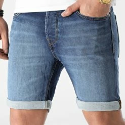 De gros 🎁 Short Jean Rick Icon Bleu Denim de Jack And Jones 👏 -Jack And Jones Soldes jack and jones 303430 12201655 BLUE DENIM 20220217T122042 02
