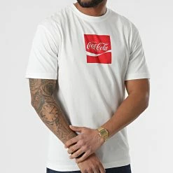 Tout neuf 👏 Tee 👕 Shirt Coca-Cola Enjoy Blanc de Jack And Jones 👍 -Jack And Jones Soldes jack and jones 303876 12216311 CLOUD DANCER 20220217T155510 03