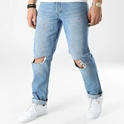Le moins cher 🔥 Jean Regular Fit Mike Bleu Denim de Jack And Jones 👏