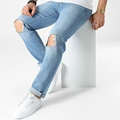 Le moins cher 🔥 Jean Regular Fit Mike Bleu Denim de Jack And Jones 👏 -Jack And Jones Soldes jack and jones 305508 12202289 BLUE DENIM 20220222T155424 03