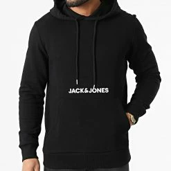 Vente flash 😉 Sweat Capuche You Noir de Jack And Jones 🎉 -Jack And Jones Soldes jack and jones 305553 12213078 BLACK 20220224T161855 03