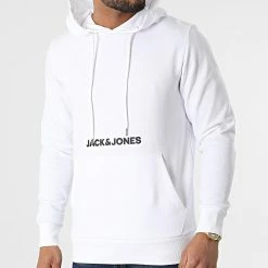Vente flash ⌛ Sweat Capuche You Blanc de Jack And Jones 🔥