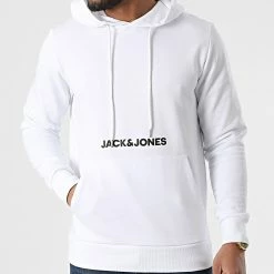 Vente flash ⌛ Sweat Capuche You Blanc de Jack And Jones 🔥 -Jack And Jones Soldes jack and jones 305554 12213078 WHITE 20220225T124151 03