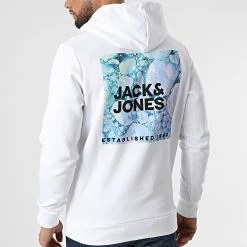 Vente flash ⌛ Sweat Capuche You Blanc de Jack And Jones 🔥 -Jack And Jones Soldes jack and jones 305554 12213078 WHITE 20220225T124152 04