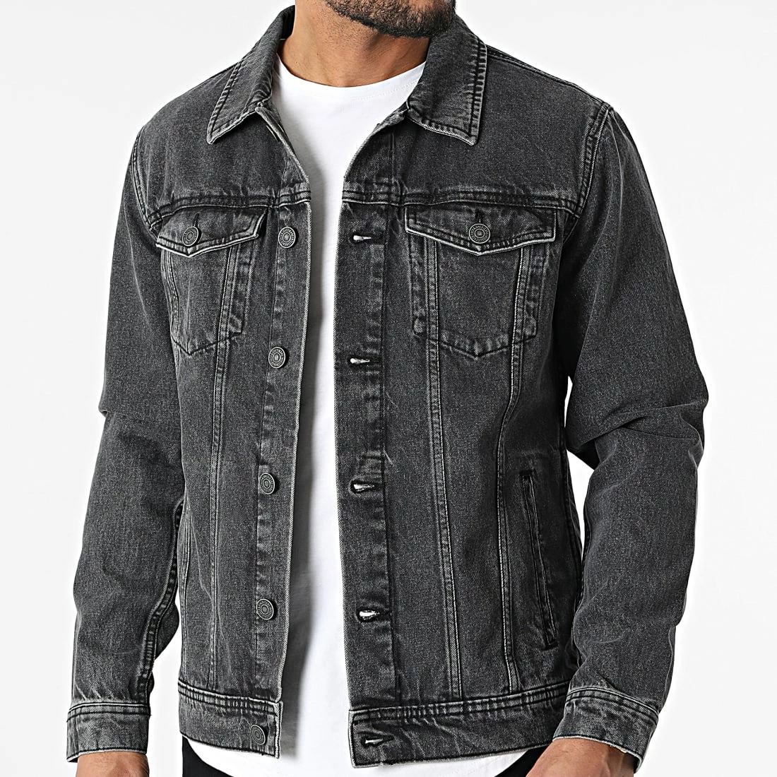 Remise ✔️ Veste Jean NA 711 Noir de Jack And Jones ❤️ 3 Remise ✔️ Veste Jean NA 711 Noir de Jack And Jones ❤️ – Image 3