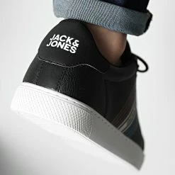 Promo 😀 Baskets Trent Stripe 12203951 Anthracite Red Dahlia de Jack And Jones ✔️ -Jack And Jones Soldes jack and jones 305618 12203951 ANTHRACITE RED DAHLIA 20220302T162418 04