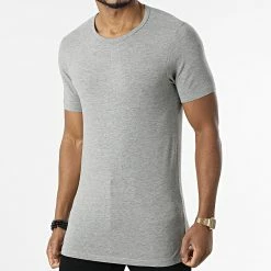 Sortie 😉 Tee 👚 Shirt Basic Gris Chiné de Jack And Jones ❤️