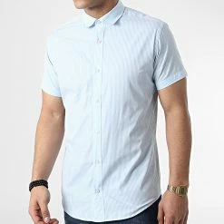 Les meilleures critiques de 🛒 Chemise A Manches Courtes Joe Blanc Bleu Clair de Jack And Jones 🛒