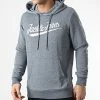 De gros ⌛ Sweat Capuche Structure Embroidery Bleu Marine Chiné de Jack And Jones ✔️