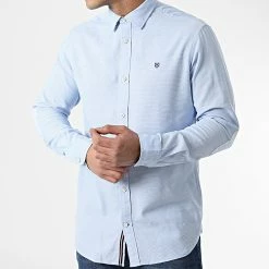 Acheter 😀 Chemise A Manches Longues Blabordeaux Bleu Clair de Jack And Jones 🔥 -Jack And Jones Soldes jack and jones 307582 12206401 CASHMERE BLUE COMFORT FI 20220307T161728 03