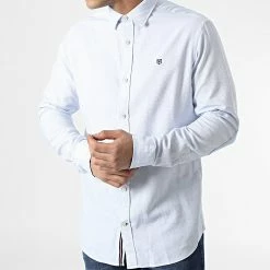 De gros 🎁 Chemise A Manches Longues Blabordeaux Bleu Clair de Jack And Jones 😀 -Jack And Jones Soldes jack and jones 307583 12206401 WHITE COMFORT FI 20220307T161755 03