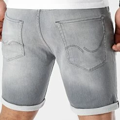 Nouveau ❤️ Short Jean Rick Icon Gris de Jack And Jones 🔥 -Jack And Jones Soldes jack and jones 308056 12101697 GREY DENIM 20220318T085338 04