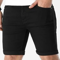 Promo 👍 Short Jean Rick Icon Noir de Jack And Jones 🤩