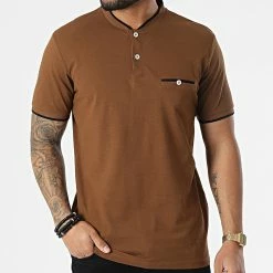 De gros ✔️ Polo Manches Courtes A Poche Poitrine Maoyal Marron de Jack And Jones 😍 -Jack And Jones Soldes jack and jones 308123 12201815 BISON 20220310T135140 03