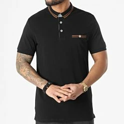 De gros 🌟 Polo Manches Courtes A Poche Poitrine Royal Noir de Jack And Jones 🎁 -Jack And Jones Soldes jack and jones 308152 12200491 BLACK STANDARD F 20220310T141306 03