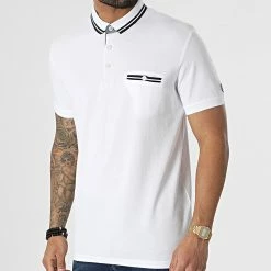 Acheter 😍 Polo Manches Courtes A Poche Poitrine Royal Blanc de Jack And Jones ✨