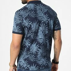 Grosses soldes 🔔 Polo A Manches Courtes Bloomer Bleu Marine Bleu Clair Floral de Jack And Jones 🔥 -Jack And Jones Soldes jack and jones 308161 12205955 NAVY BLAZER STANDARD 20220310T140119 04