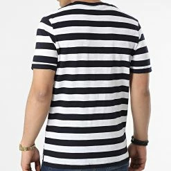 Top 10 ⭐ Tee 👚 Shirt Blatropic Stripe Blanc Bleu Marine de Jack And Jones 👍 -Jack And Jones Soldes jack and jones 309360 12203778 PERFEECT NAVY 20220331T161416 04