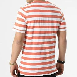 Acheter 🤩 Tee 👕 Shirt Blatropic Stripe Blanc Orange de Jack And Jones 🔔 -Jack And Jones Soldes jack and jones 309363 12203778 APRICOT BRANDY 20220330T121703 04