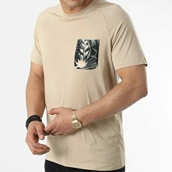 Meilleur prix 👏 Tee 👕 Shirt A Poche Poitrine Coastal Shape Beige Floral de Jack And Jones 💯 -Jack And Jones Soldes jack and jones 309371 12200311 CROCKERY STANDARD F 20220331T161752 03