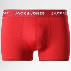 Vente flash 🥰 Lot De 3 Boxers Microfibre Noir Bleu Marine Rouge de Jack And Jones 🤩 -Jack And Jones Soldes jack and jones 309421 12182075 BLACK NAVY BLAZE 20220318T145851 04