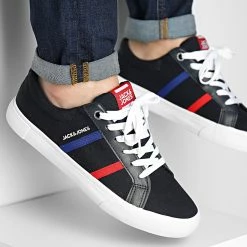 Tout neuf 🥰 Baskets Whistler Canvas Combo 12203679 Navy Blazer Navy Limoges de Jack And Jones 🔔