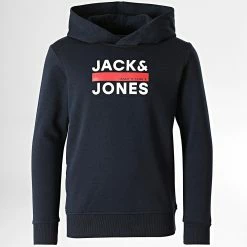 Offres 🌟 Sweat Capuche Enfant Dan Bleu Marine de Jack And Jones 🔔