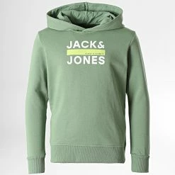 Offres 😉 Sweat Capuche Enfant Dan Vert de Jack And Jones 🤩