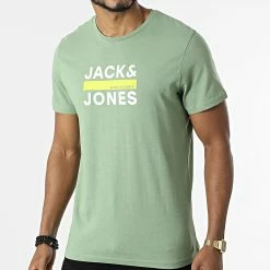 Meilleure affaire 🎉 Tee 👕 Shirt Dan Vert Clair de Jack And Jones 🤩